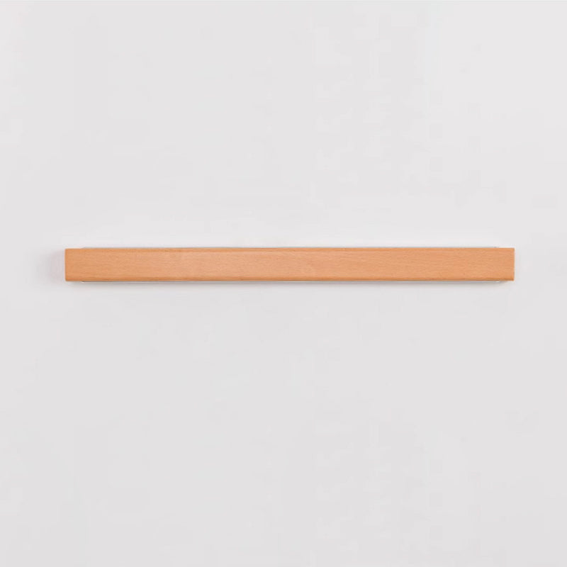 Solid Wood LED Wall Light Linear Strip Wall Lamp Japanese Minimalist Mirror Light for Bathroom Vanity | Bedside and Hallway