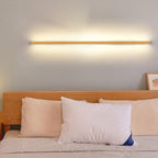 Solid Wood LED Wall Light Linear Strip Wall Lamp Japanese Minimalist Mirror Light for Bathroom Vanity | Bedside and Hallway