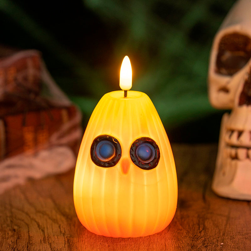 Halloween Owl Night Light LED Candle Lamp Battery Operated Decorative Owl Light for Kids Bedroom | Living Room and Party Decoration