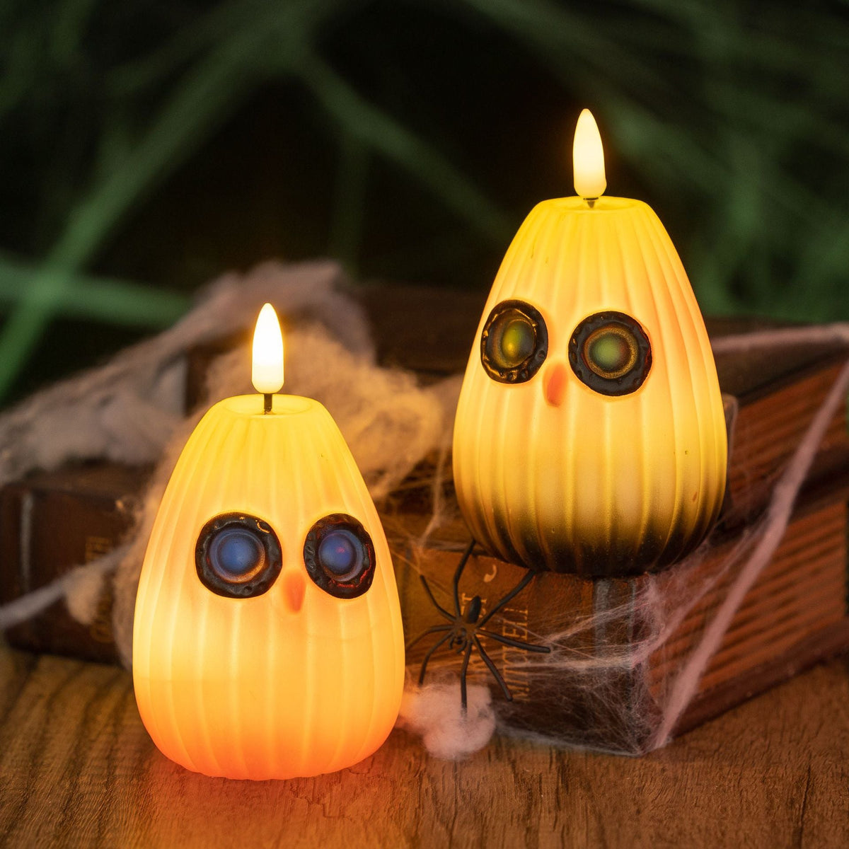 Halloween Owl Night Light LED Candle Lamp Battery Operated Decorative Owl Light for Kids Bedroom | Living Room and Party Decoration