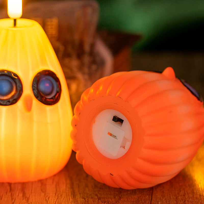 Halloween Owl Night Light LED Candle Lamp Battery Operated Decorative Owl Light for Kids Bedroom | Living Room and Party Decoration