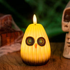 Halloween Owl Night Light LED Candle Lamp Battery Operated Decorative Owl Light for Kids Bedroom | Living Room and Party Decoration
