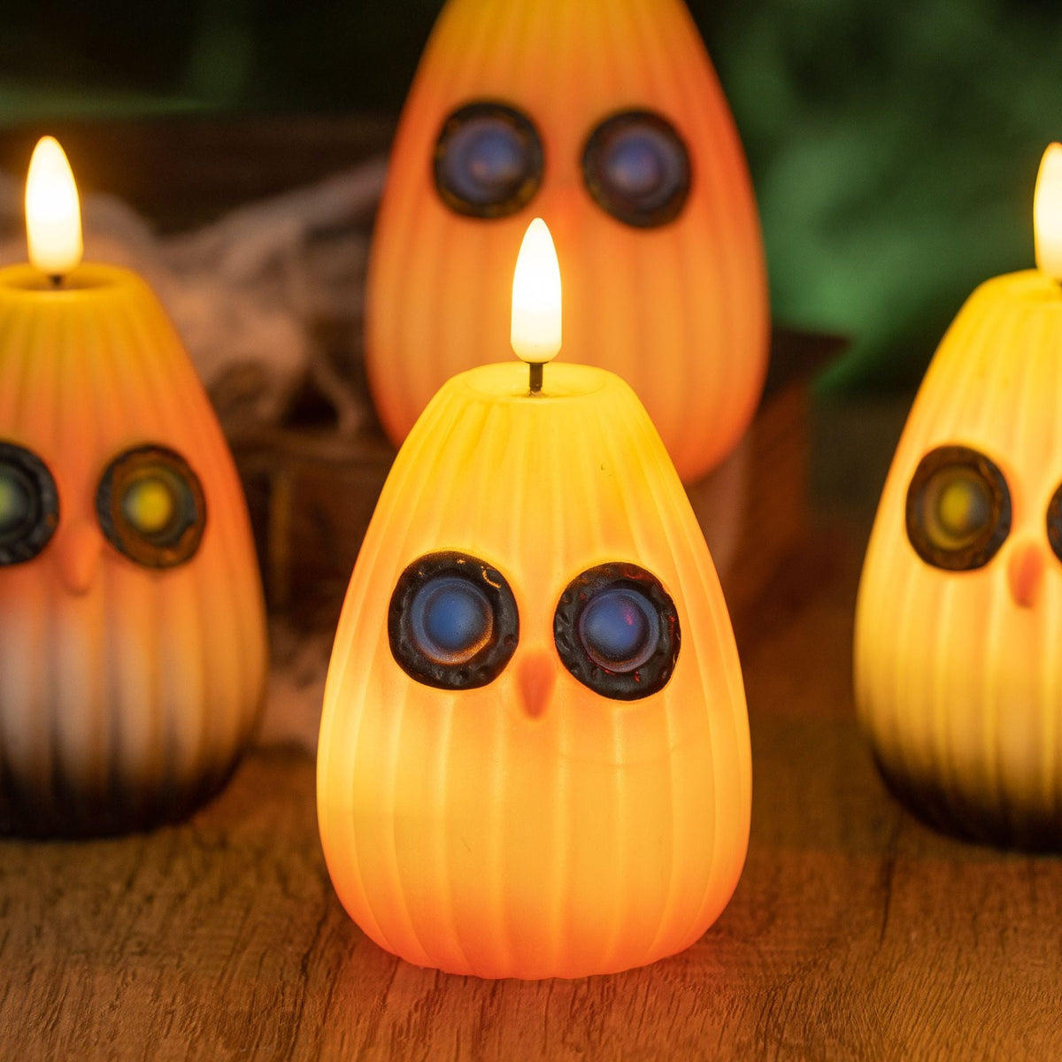 Halloween Owl Night Light LED Candle Lamp Battery Operated Decorative Owl Light for Kids Bedroom | Living Room and Party Decoration