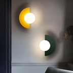 Modern Metal Wall Light With Selectable LED Glow in Dark Green — Ashbury Home & Living