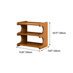 Bamboo Shoe Rack Tiered Wooden Shoe Shelf Scandinavian Narrow Shoe Storage Organiser for Hallway | Entryway and Living Room
