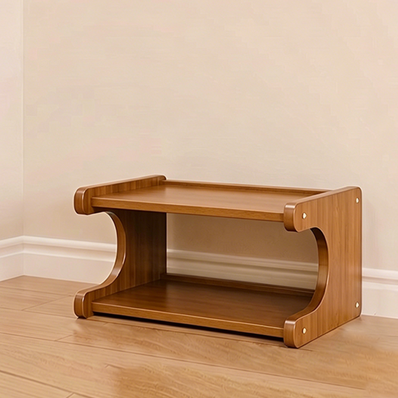 Bamboo Shoe Rack Tiered Wooden Shoe Shelf Scandinavian Narrow Shoe Storage Organiser for Hallway | Entryway and Living Room