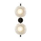 Nordic Ripple Glass Wall Light LED Light With Double Round Shade