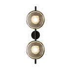 Nordic Ripple Glass Wall Light LED Light With Double Round Shade