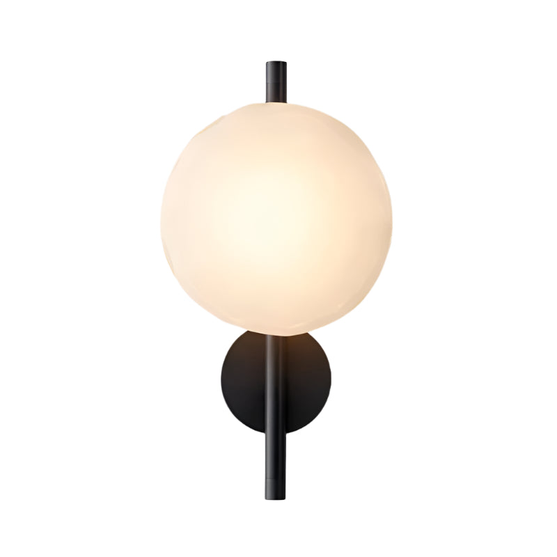 Nordic Ripple Glass Wall Light LED Light With Double Round Shade