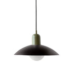 Bauhaus Minimalist Wrought Iron Pendant Light With Dome Shade