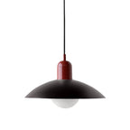 Bauhaus Minimalist Wrought Iron Pendant Light With Dome Shade