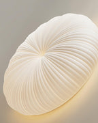 Pleated Dome Ceiling Light With Low-Profile Flush Mount