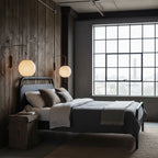 Ribbed Oval Wall Sconce With Pull Chain And Curved Arm