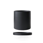 Matte Ceramic Flower Pot with Drainage Hole and Matching Saucer Cylinder Plant Pot for Indoor Houseplants | Herbs and Succulents