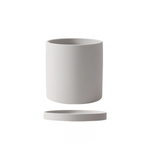 Matte Ceramic Flower Pot with Drainage Hole and Matching Saucer Cylinder Plant Pot for Indoor Houseplants | Herbs and Succulents