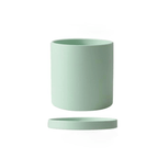 Matte Ceramic Flower Pot with Drainage Hole and Matching Saucer Cylinder Plant Pot for Indoor Houseplants | Herbs and Succulents