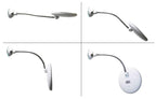 LED Magnifying Makeup Mirror with Suction Cup and Flexible Gooseneck Arm Illuminated High Magnification Vanity Mirror Battery Operated for Bathroom