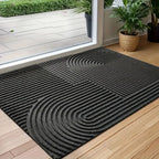Absorbent Washable Mat Non-Slip Quick-Drying Microfibre Doormat with Flowing Line Pattern