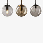 Hanging Glass Globe Wall Light Sconce With Swing Arm