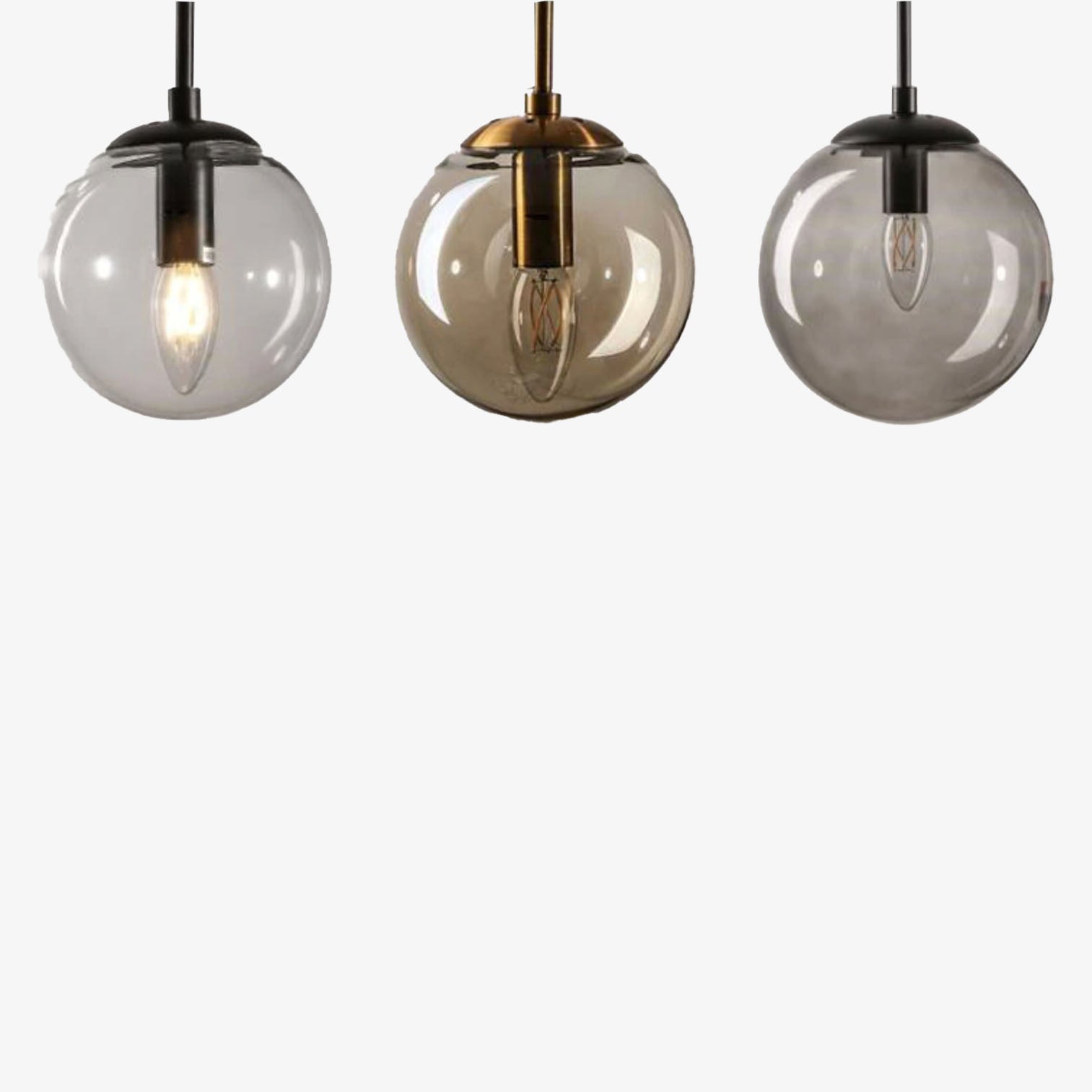 Hanging Glass Globe Wall Light Sconce With Swing Arm