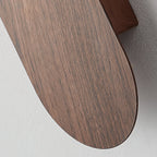 Wood Wall Light With Opal Globe Shade