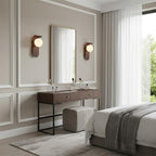Wood Wall Light With Opal Globe Shade