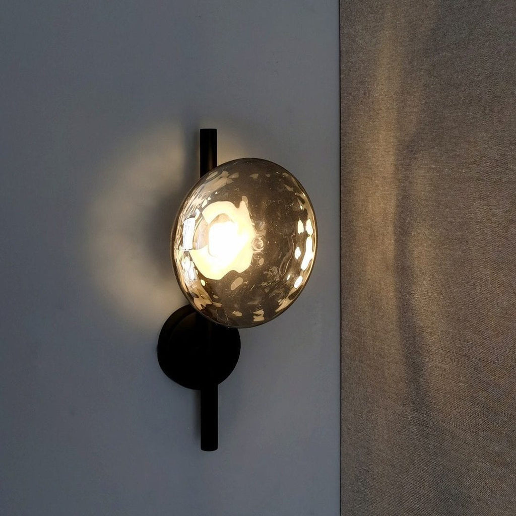 Nordic Ripple Glass Wall Light LED Light With Double Round Shade