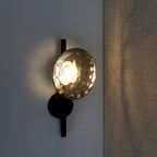 Nordic Ripple Glass Wall Light LED Light With Double Round Shade