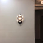 Nordic Ripple Glass Wall Light LED Light With Double Round Shade