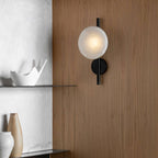 Nordic Ripple Glass Wall Light LED Light With Double Round Shade