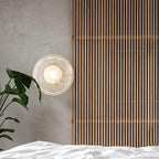 Nordic Ripple Glass Wall Light LED Light With Double Round Shade
