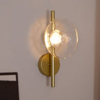 Nordic Ripple Glass Wall Light LED Light With Double Round Shade