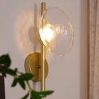 Nordic Ripple Glass Wall Light LED Light With Double Round Shade