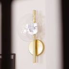Nordic Ripple Glass Wall Light LED Light With Double Round Shade