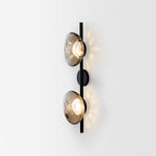 Nordic Ripple Glass Wall Light LED Light With Double Round Shade