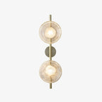 Nordic Ripple Glass Wall Light LED Light With Double Round Shade
