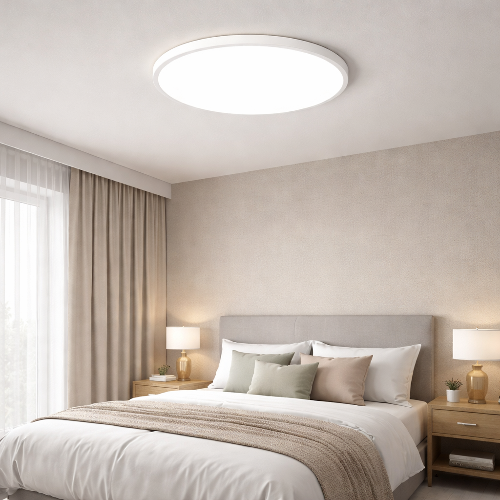 Minimalist Round LED Ceiling Light With Flush Mount Design