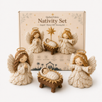Patchwork Fabric Nativity Sewing Kit Hand Stitched Christmas Nativity Scene Craft Kit with Pre Cut Fabric Pieces and Pattern for Mantel Decoration