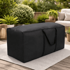 Water Repellent Garden Cushion Storage Bag Heavy Duty Oxford Fabric Zip Up Bag with Carry Handles for Patio Cushions | Christmas Tree and Covers