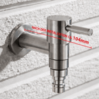 Stainless Steel Wall Mounted Outdoor Tap Brushed Garden Tap with Hose Connector Option Washing Machine Tap for Garden | Balcony and Utility Room
