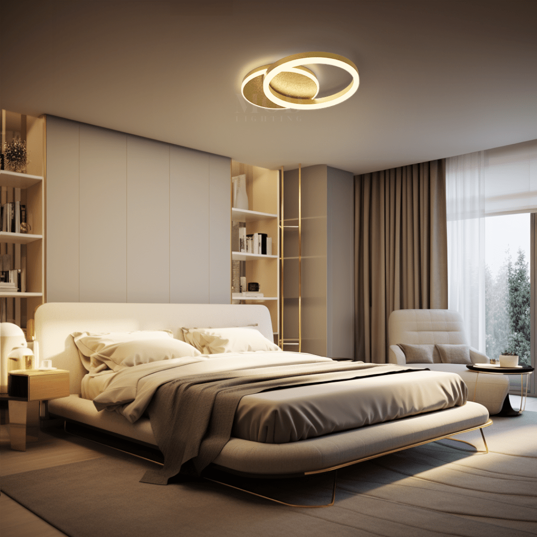 Ring Halo Ceiling Light With Interlocking Circles