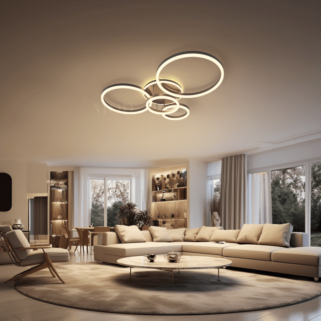 Ring Halo Ceiling Light With Interlocking Circles