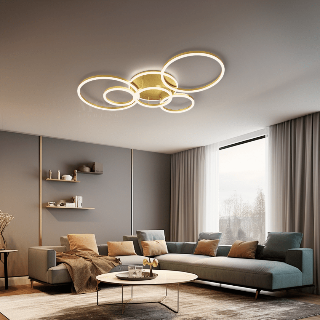 Ring Halo Ceiling Light With Interlocking Circles