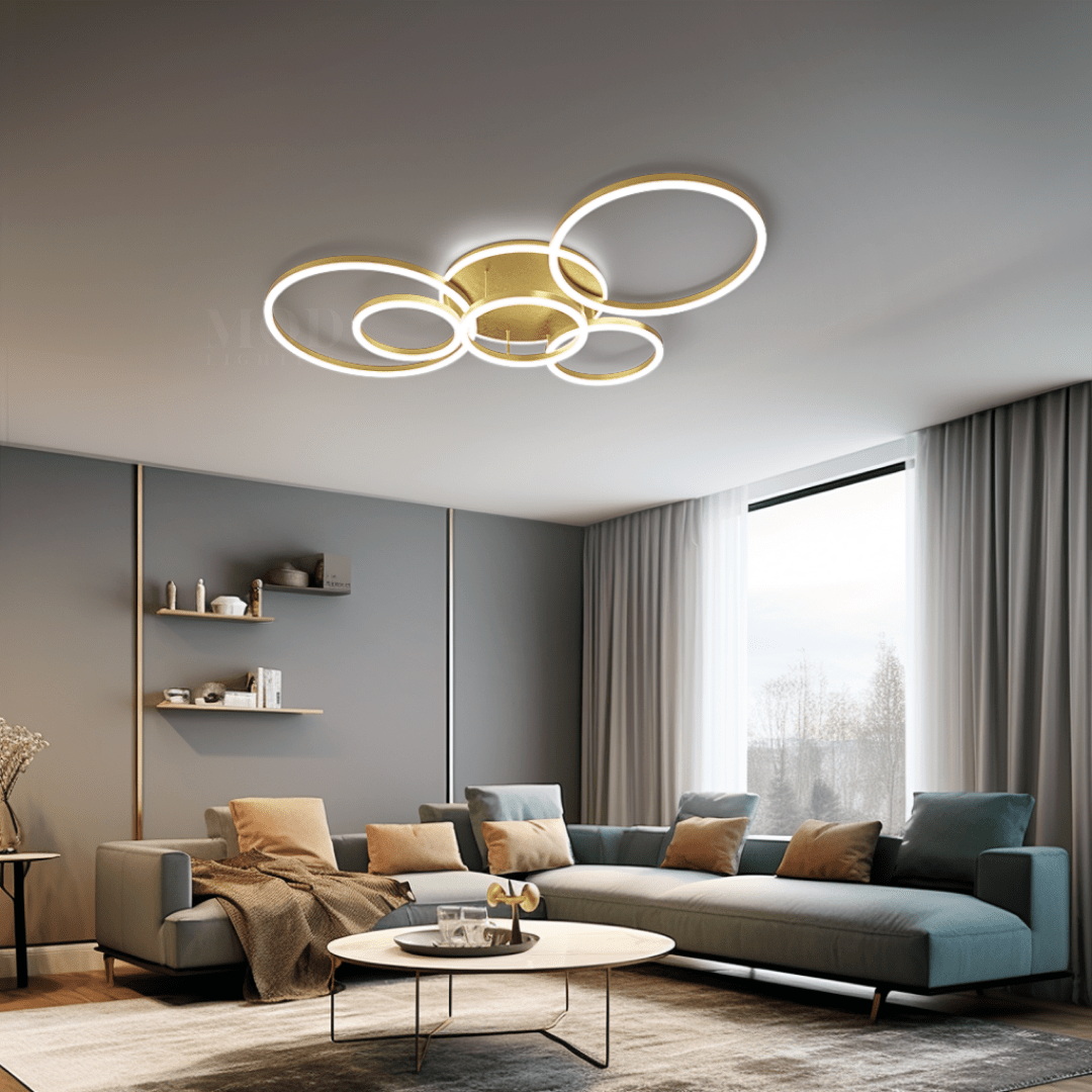 Ring Halo Ceiling Light With Interlocking Circles