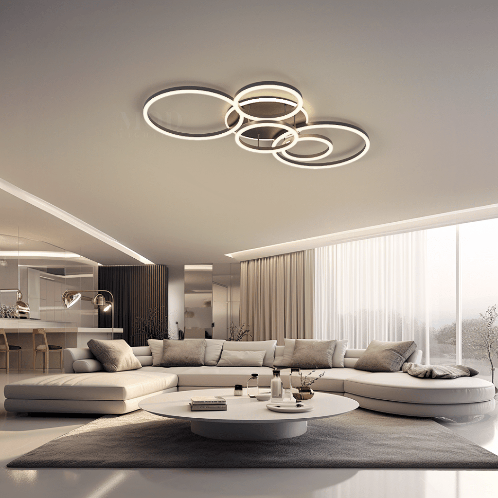 Ring Halo Ceiling Light With Interlocking Circles