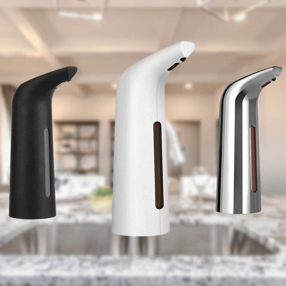 Automatic Soap Dispenser Touchless Infrared Sensor Hand Soap Dispenser Battery Operated Countertop Pump for Kitchen | Bathroom Sink