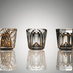 Diamond-Cut Crystal Table Lamp With Faceted Prism Shade