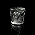 Diamond-Cut Crystal Table Lamp With Faceted Prism Shade