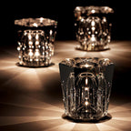Diamond-Cut Crystal Table Lamp With Faceted Prism Shade
