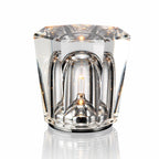 Diamond-Cut Crystal Table Lamp With Faceted Prism Shade